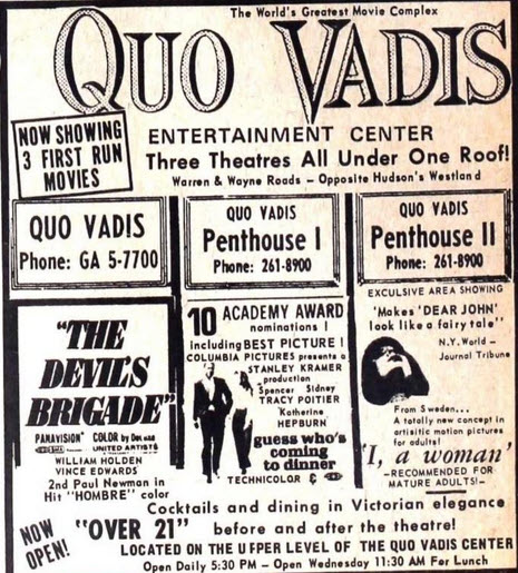 Quo Vadis Theatre - JUNE 12 1968